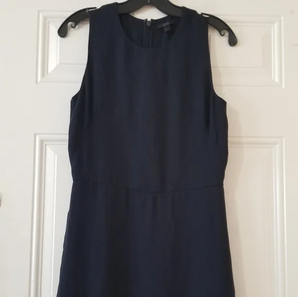 COS Navy Blue Sleeveless Maxi Dress - Picture 4 of 15